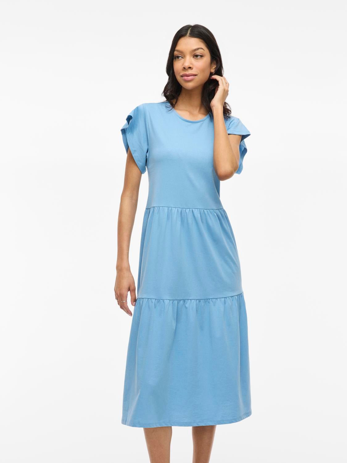VISUMMER Midi Dress - Blissful Blue - VERO MODA & VILA Bergvik